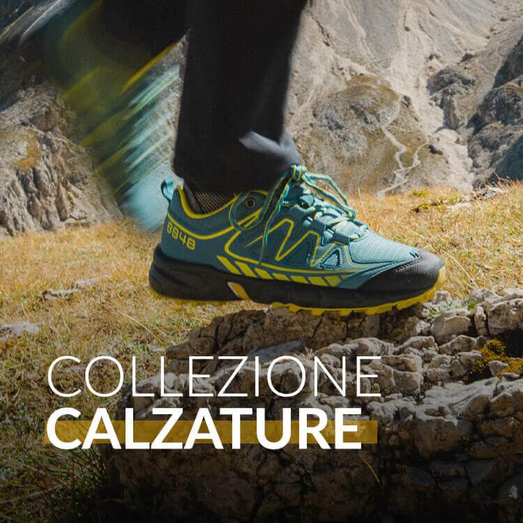Scarpa da outdoor e trekking di 8848 con tomaia verde e gialla