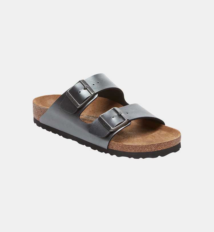 Sandalo Birkenstock argento da donna
