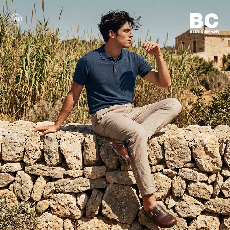 Ragazzo che indossa camicia e maglioncino in cotone di Best Company