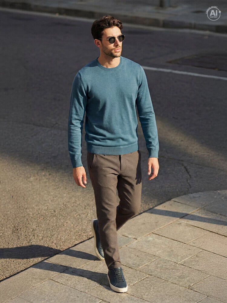 Uomo che indossa maglioncino Dack's