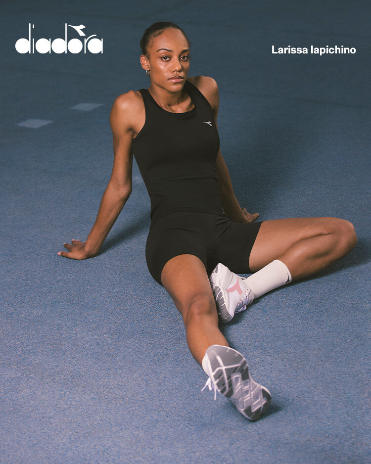 Larissa Iapichino indossa scarpe da running Diadora Distance