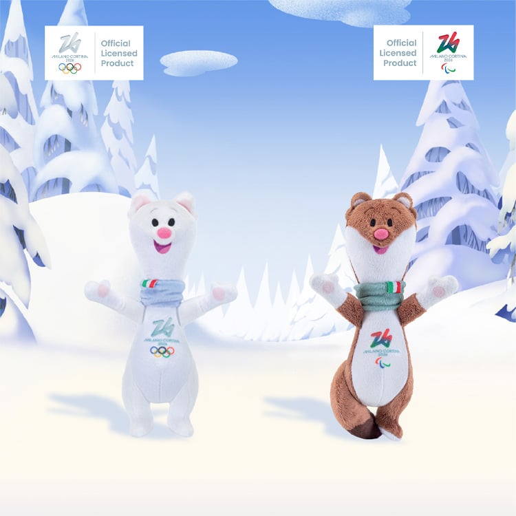 Pupazzetti Trudi mascotte Milano Cortina 2026