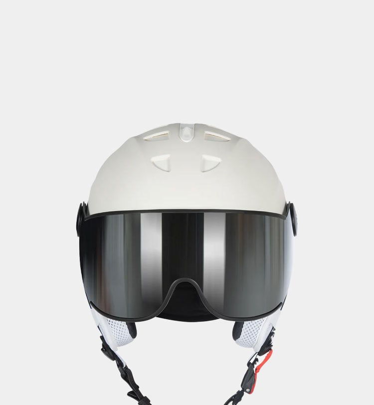 Casco sci Reusch con maschera integrata colore Bianco