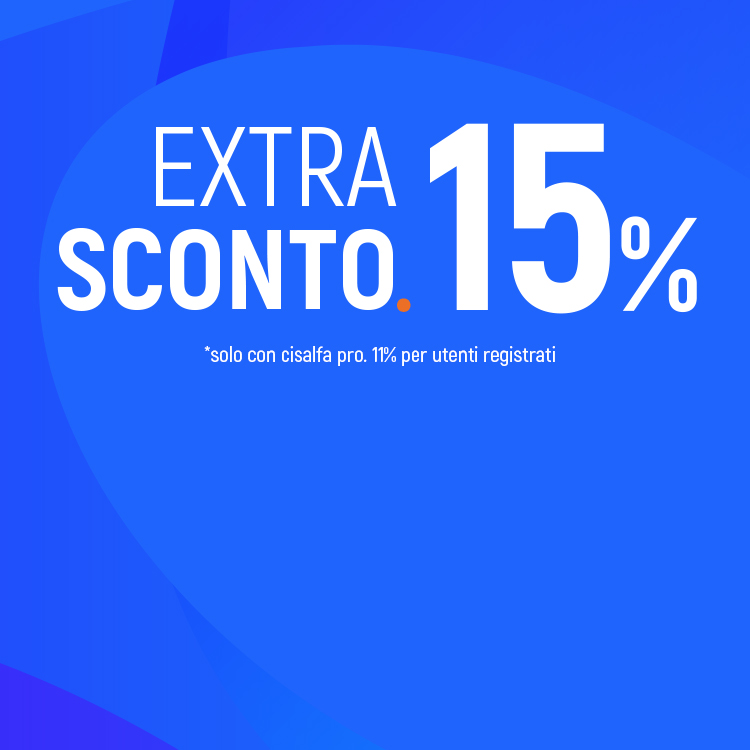 Special Promo: Extra 15% per utenti cisalfa pro e extra sconto 10% per utenti registrati