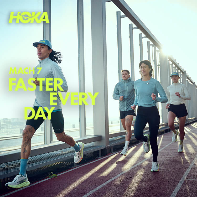 Persone che corrono con scarpe da running Hoka Mach 7