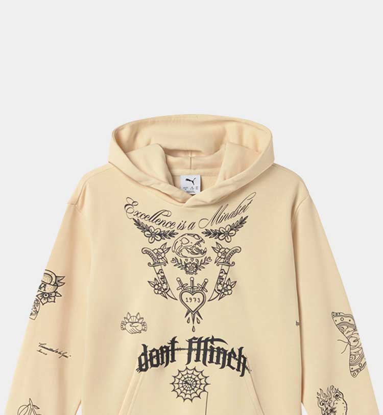 Felpa Puma da bambino con stampe ink