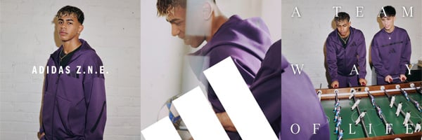 Calciatore che indossa la tua adidas ZNE