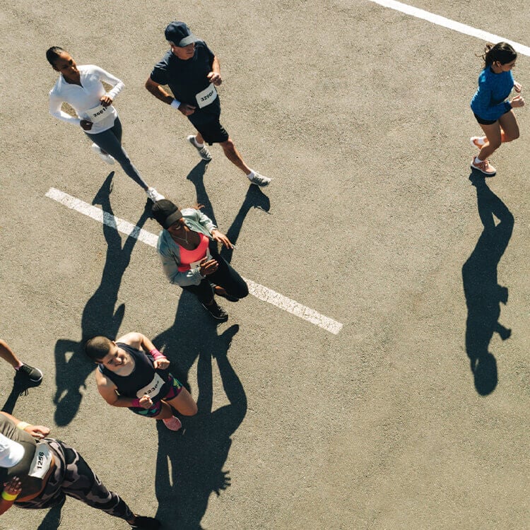 Persone che corrono una mezza maratona