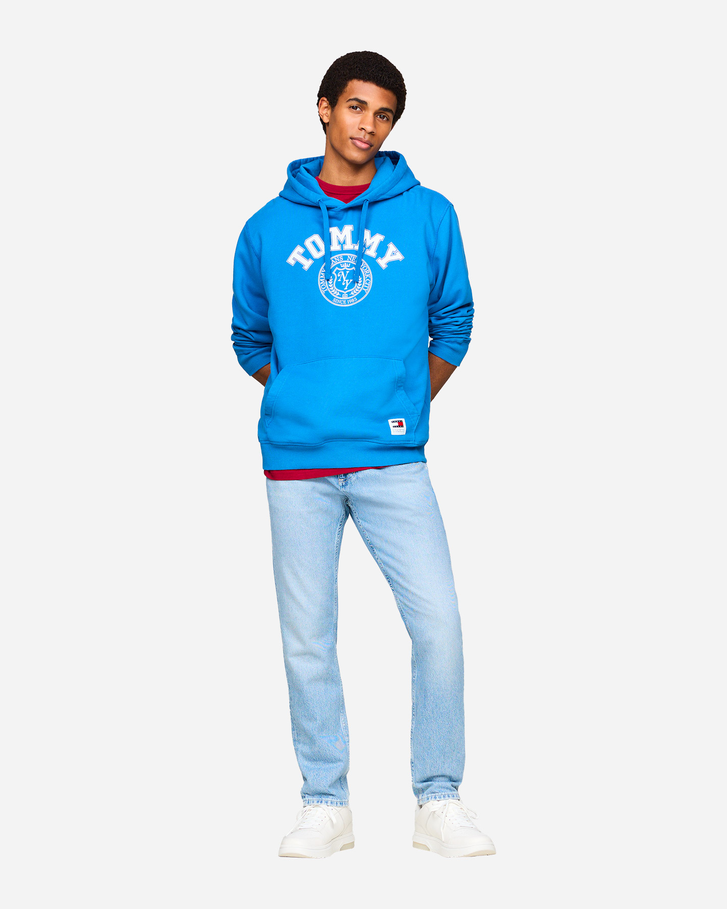 Felpa TOMMY HILFIGER LOGO VARSITY M - Blu - 3 | Cisalfa Sport