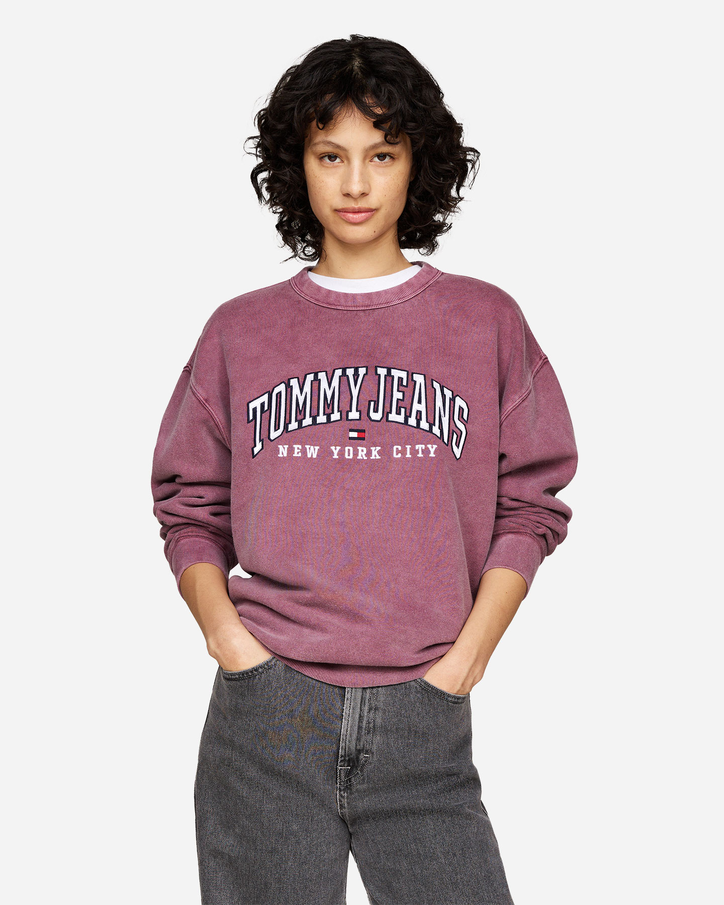 Felpa TOMMY HILFIGER VARSITY RELAXED SLAVATO W - Marrone - 1 | Cisalfa Sport