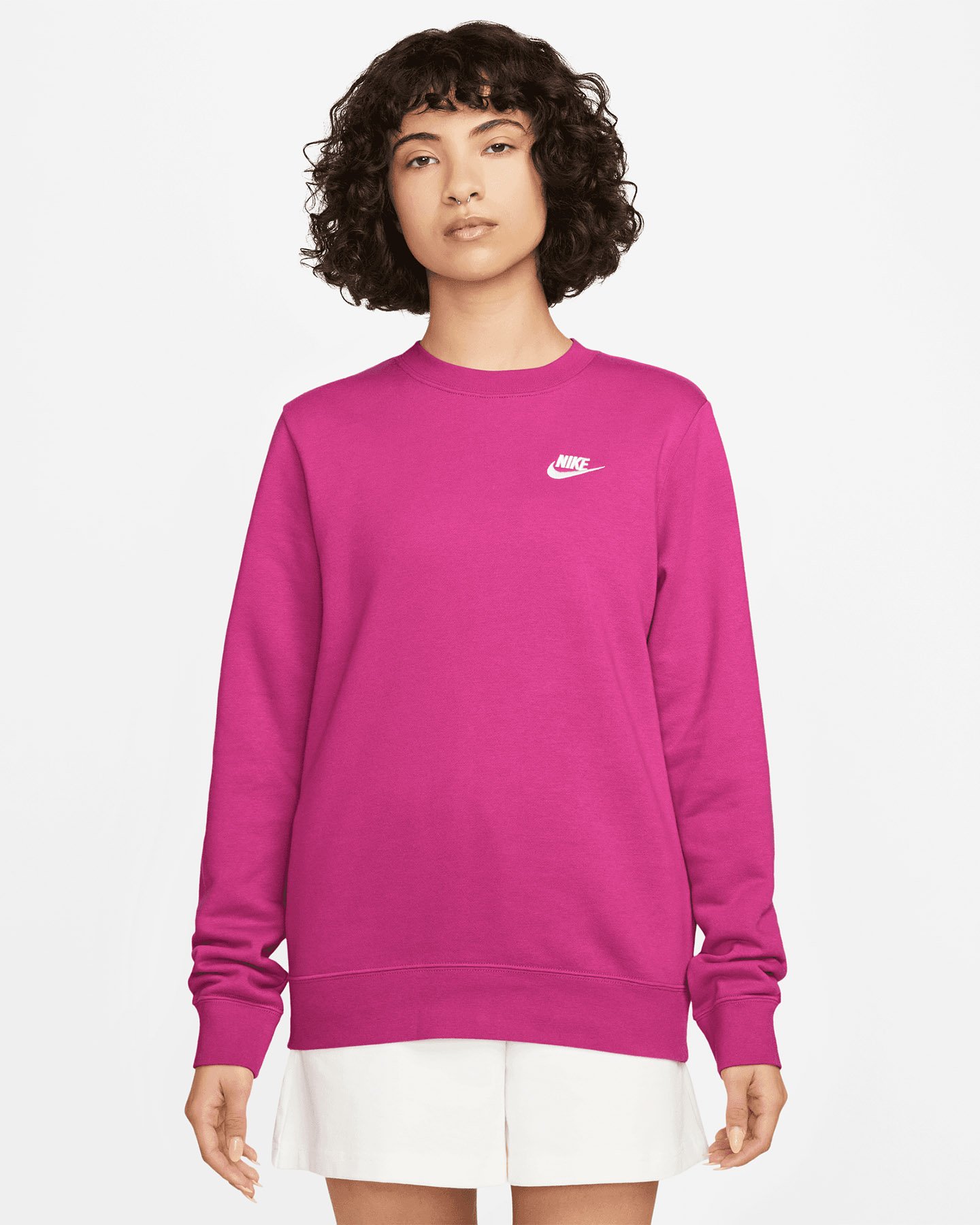 Felpa NIKE CLUB SMALL LOGO W - Fucsia - 0 | Cisalfa Sport