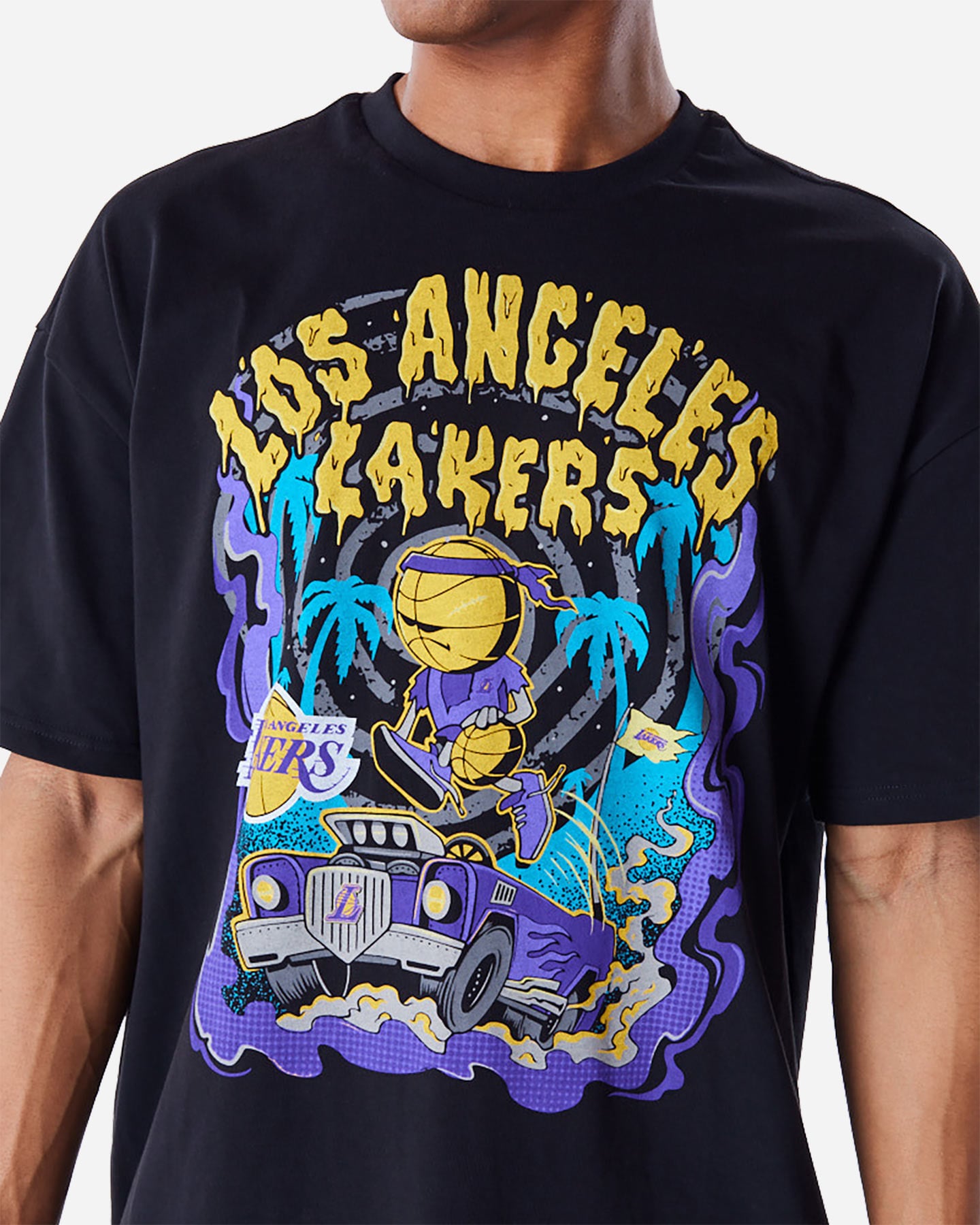 T shirt nba NEW ERA DROP SHOULDER LAKERS M - Nero - 2 | Cisalfa Sport