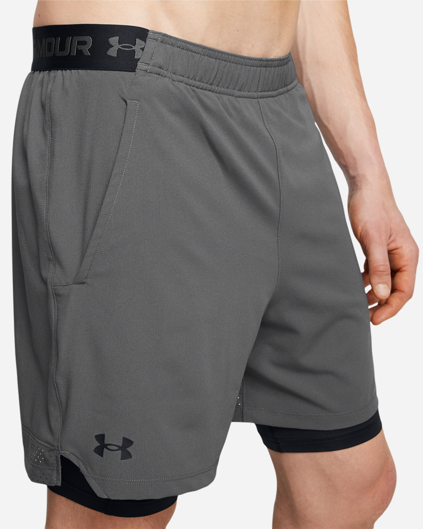 Pantalone training UNDER ARMOUR VANISH 2IN1 M - Grigio - 5 | Cisalfa Sport