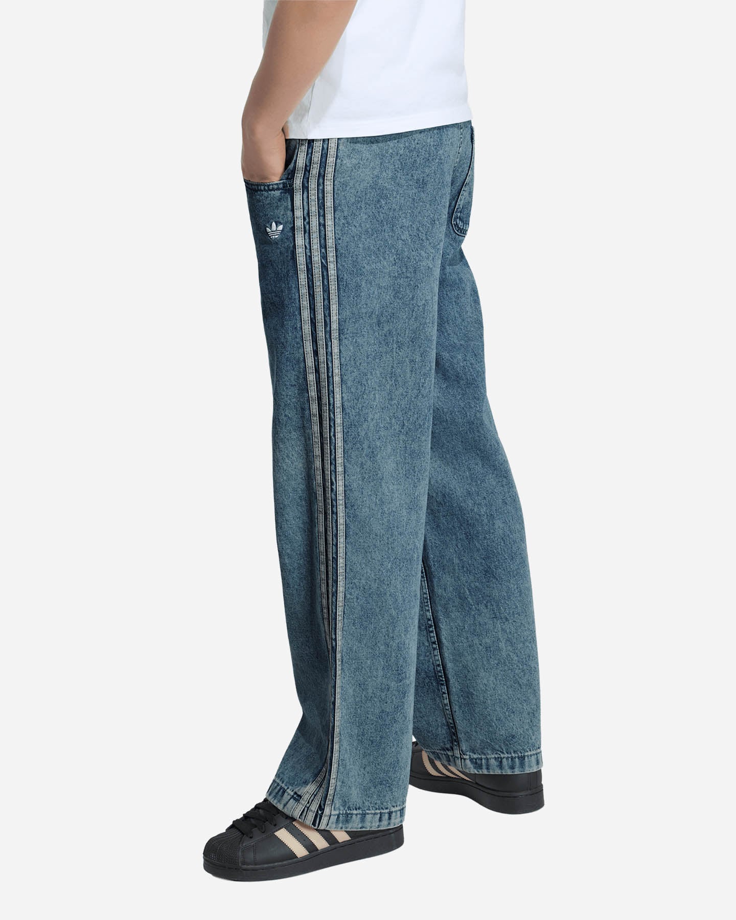 Pantalone ADIDAS FIREBIRD JR - Denim - 3 | Cisalfa Sport