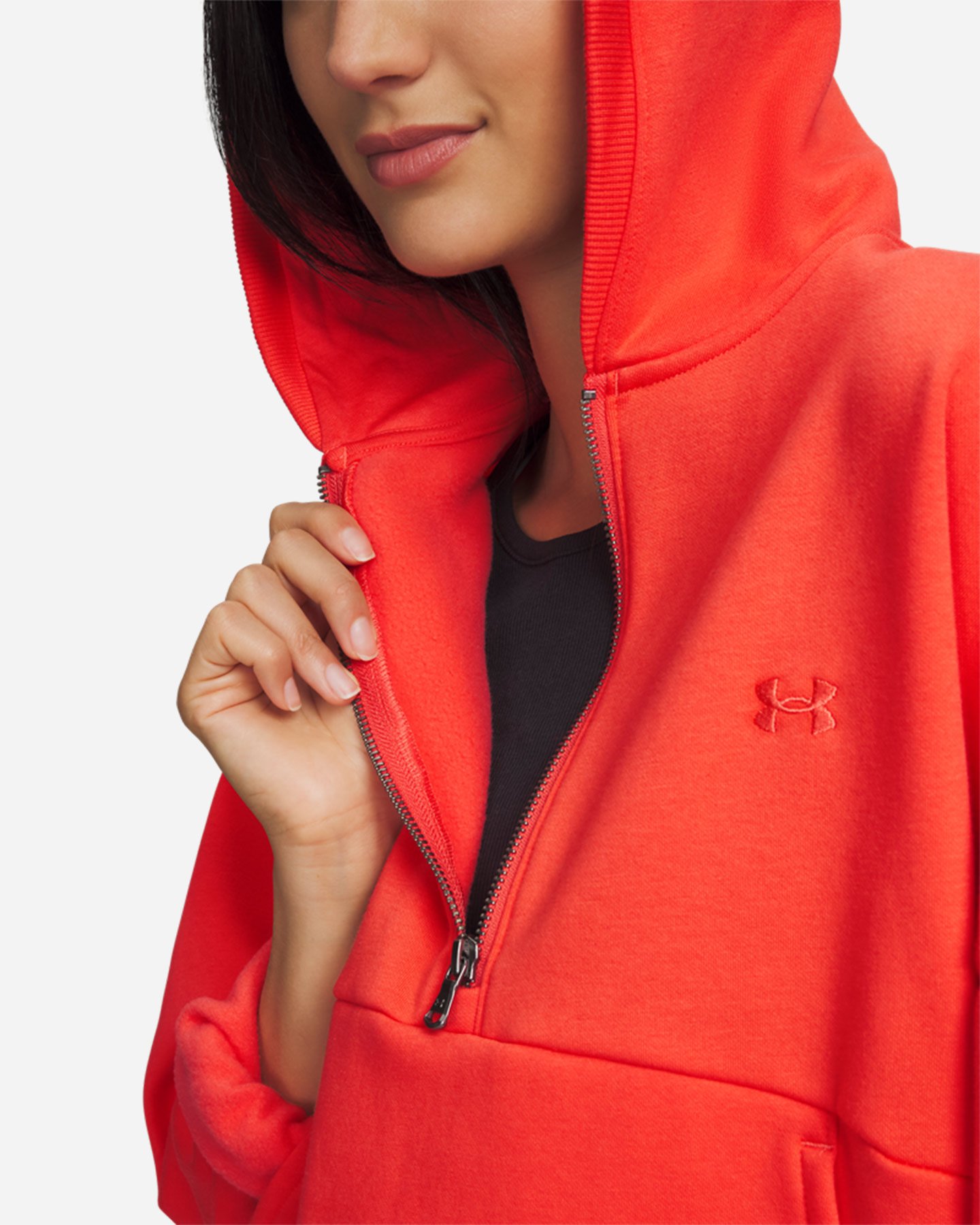 Felpa training UNDER ARMOUR ICON W - Rosso - 2 | Cisalfa Sport