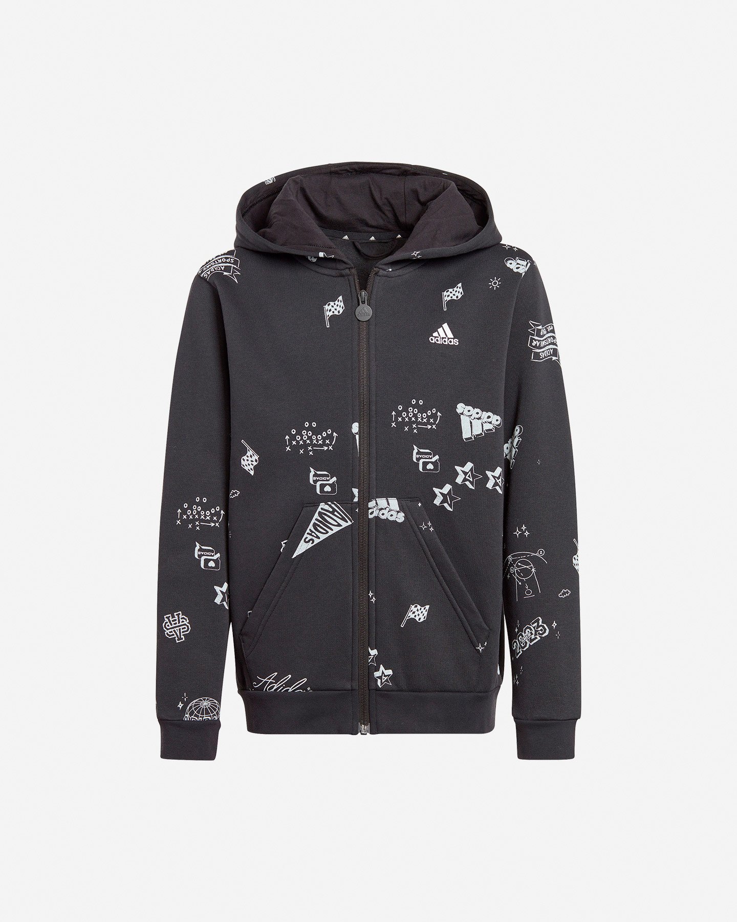 Felpa ADIDAS ALL OVER JR - Nero - 0 | Cisalfa Sport