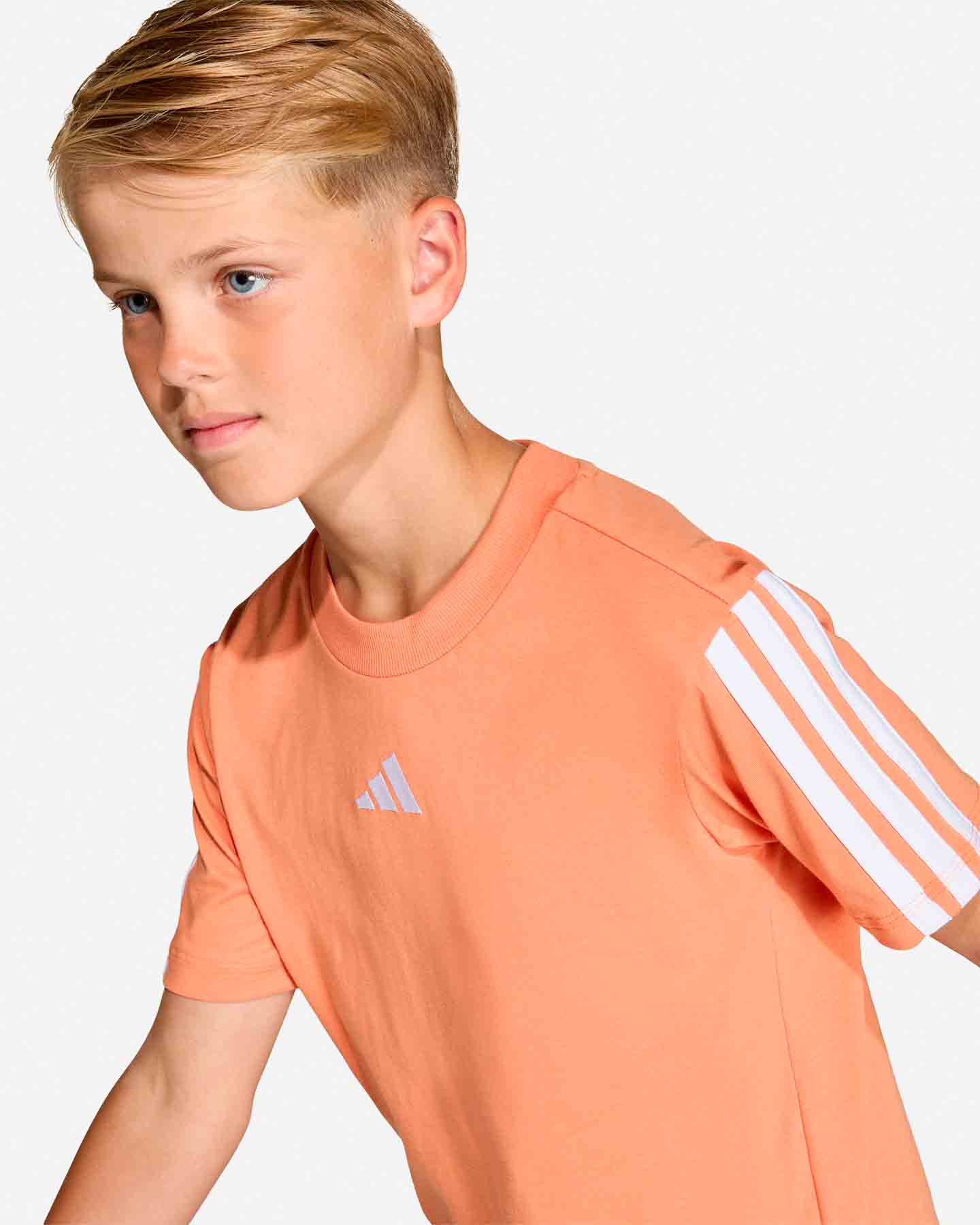 T-shirt ADIDAS ESSENTIALS 3STRIPES JR - Arancione - 4 | Cisalfa Sport