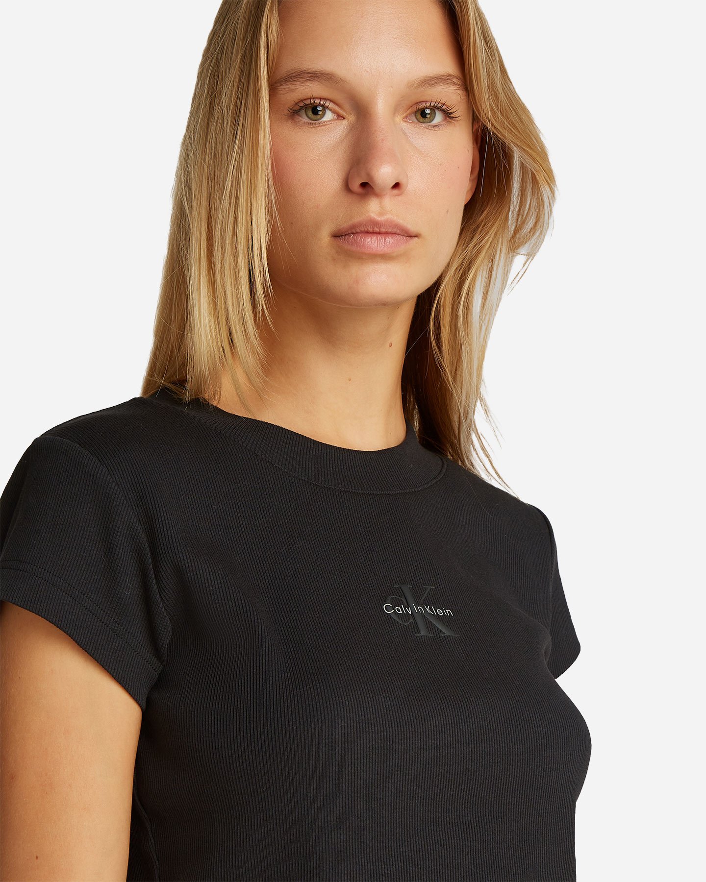 T-shirt CALVIN KLEIN JEANS RIB MONOGRAM W - Nero - 5 | Cisalfa Sport