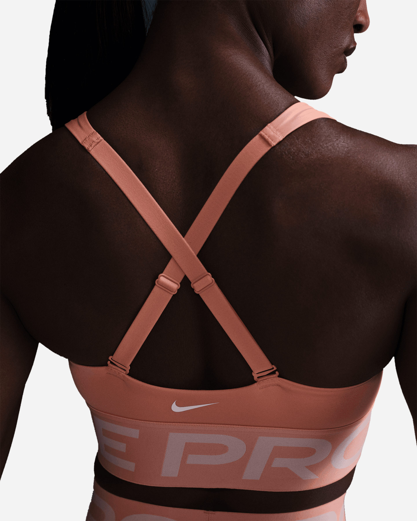 Bra training NIKE PRO INDY W - Arancione - 4 | Cisalfa Sport
