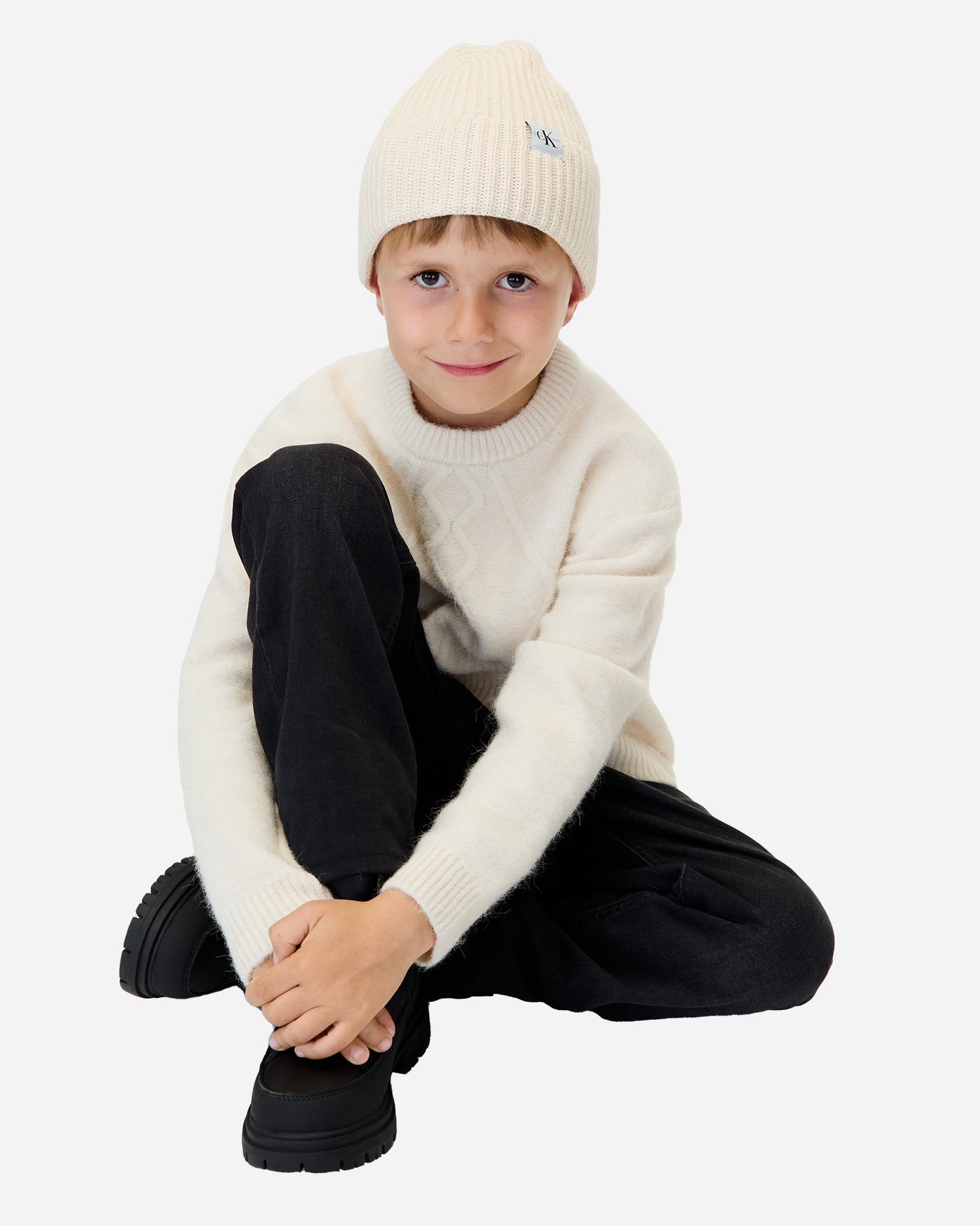 Maglione CALVIN KLEIN JEANS FLUFFY JR - Bianco - 4 | Cisalfa Sport