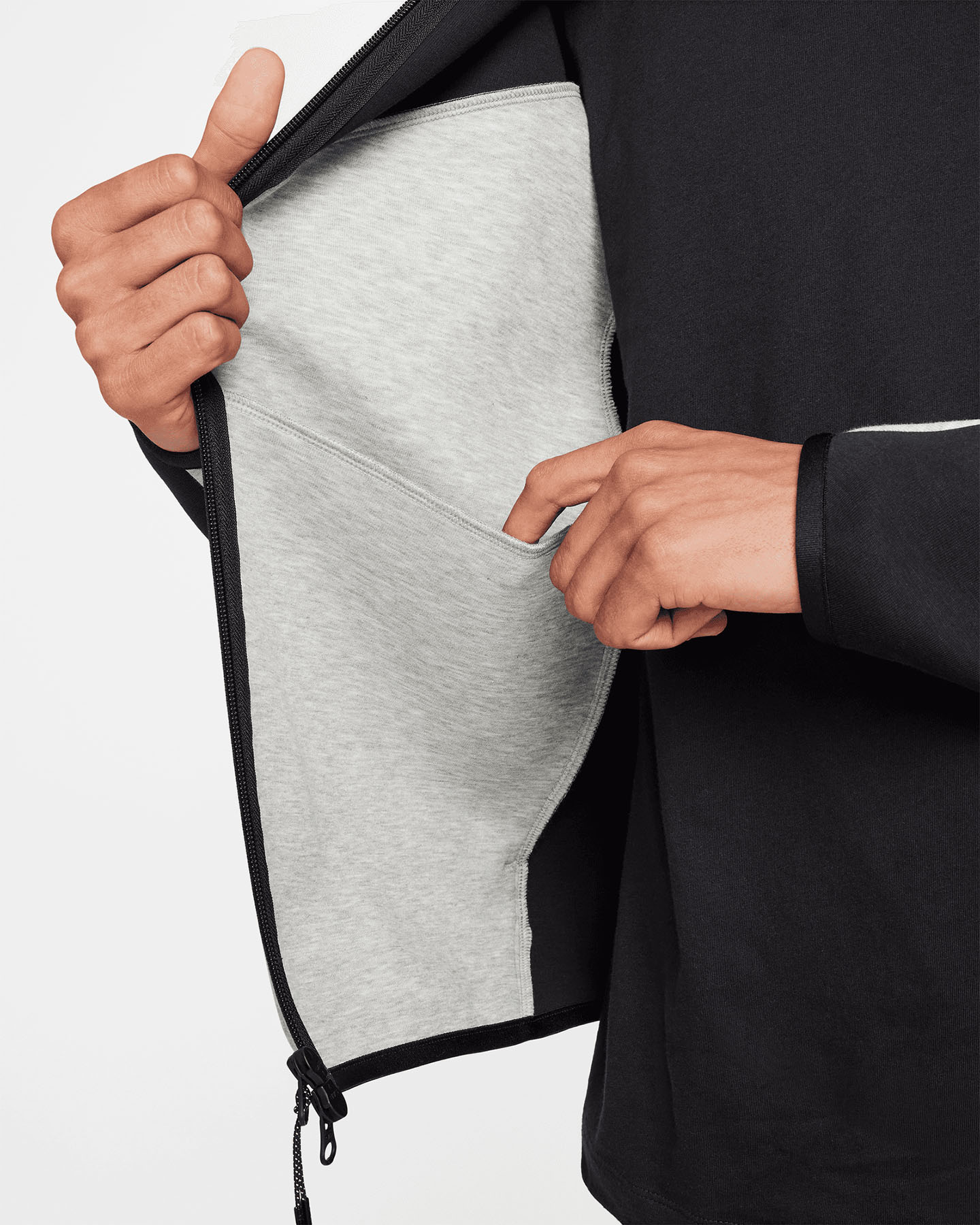 Felpa NIKE TECH FLEECE M - Nero - 3 | Cisalfa Sport
