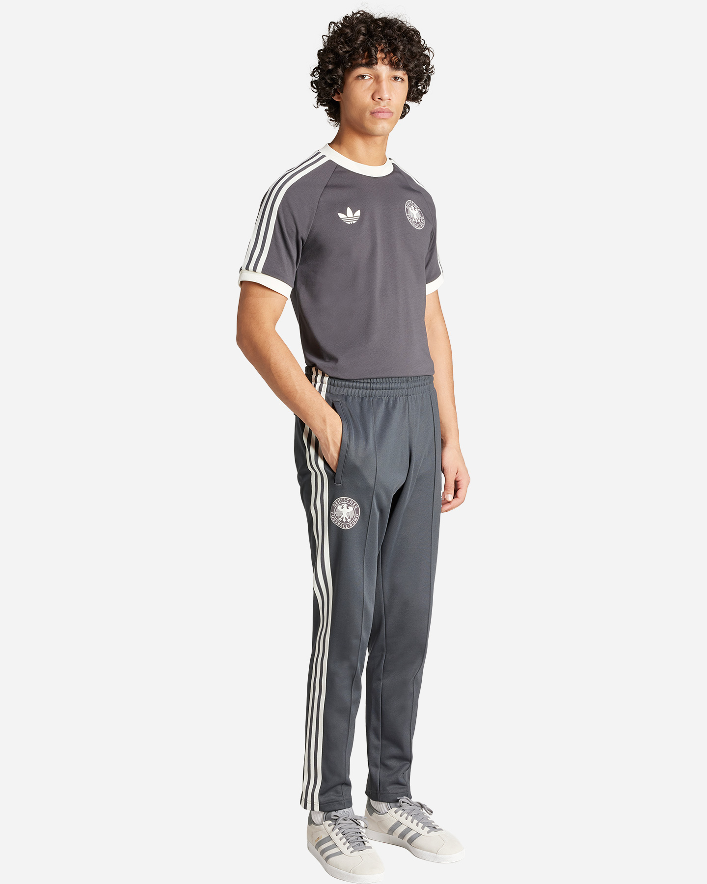 Abbigliamento calcio ufficiale ADIDAS GERMANIA OG ADICOLOR 3 STRIPES M - Antracite - 3 | Cisalfa Sport