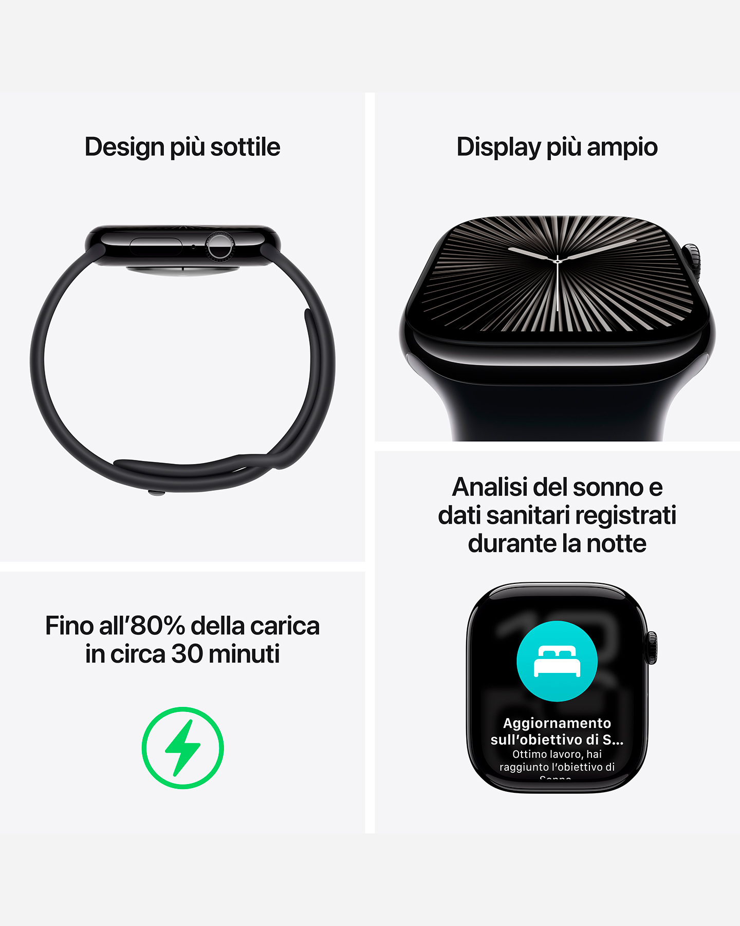 Orologio multifunzione APPLE APPLE WATCH SERIES 10 GPS 46MM  - Nero - 2 | Cisalfa Sport