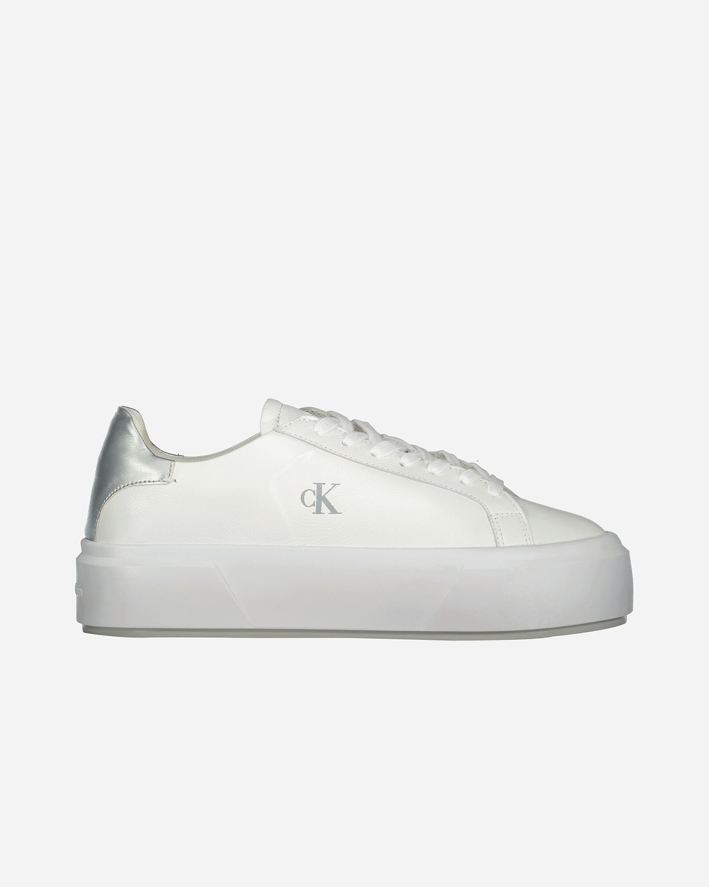 Scarpe sneakers CALVIN KLEIN JEANS FLATFORM LACE UP LTH W - Bianco - 0 | Cisalfa Sport
