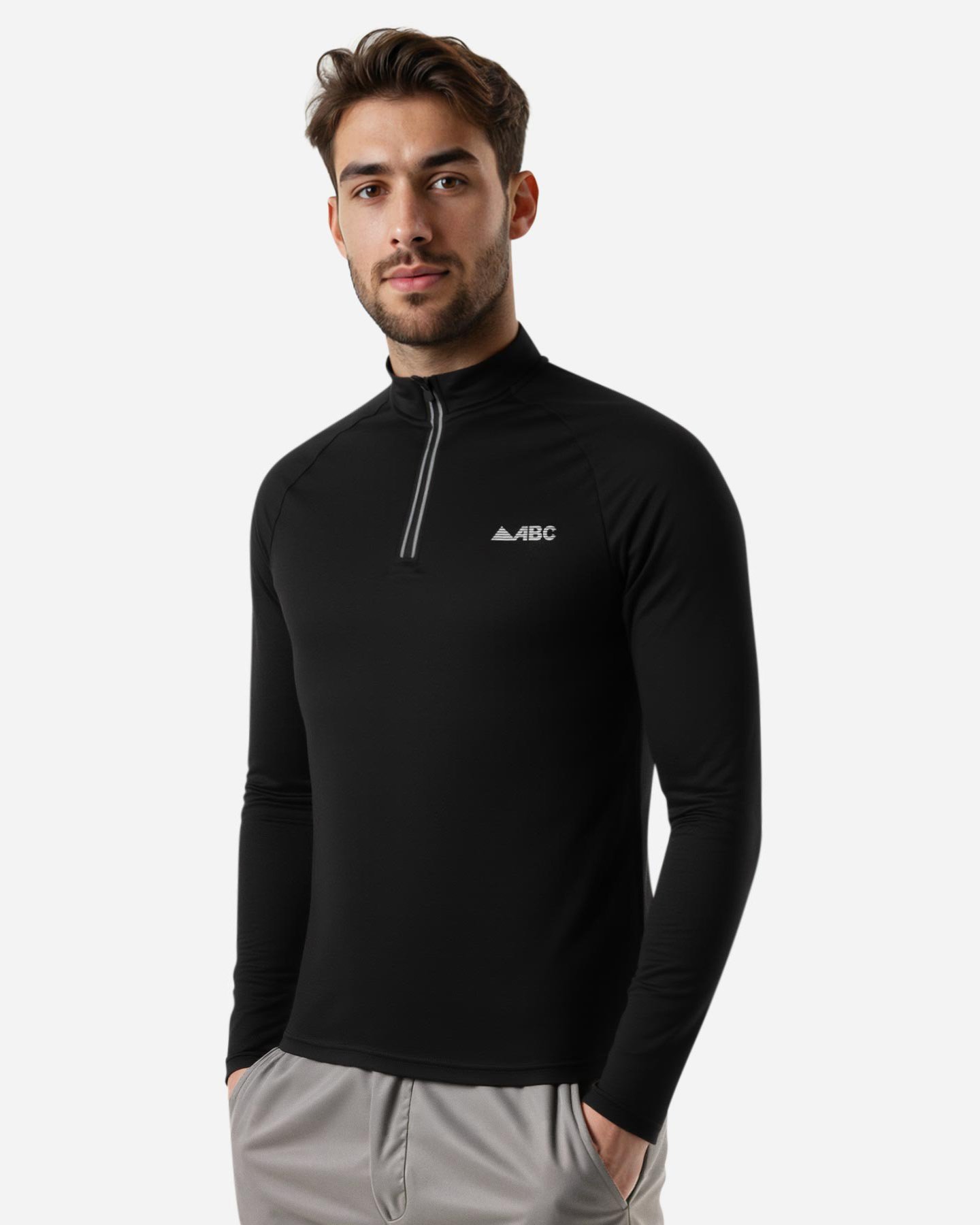 Maglia running ABC EESENTIAL M - Nero - 3 | Cisalfa Sport