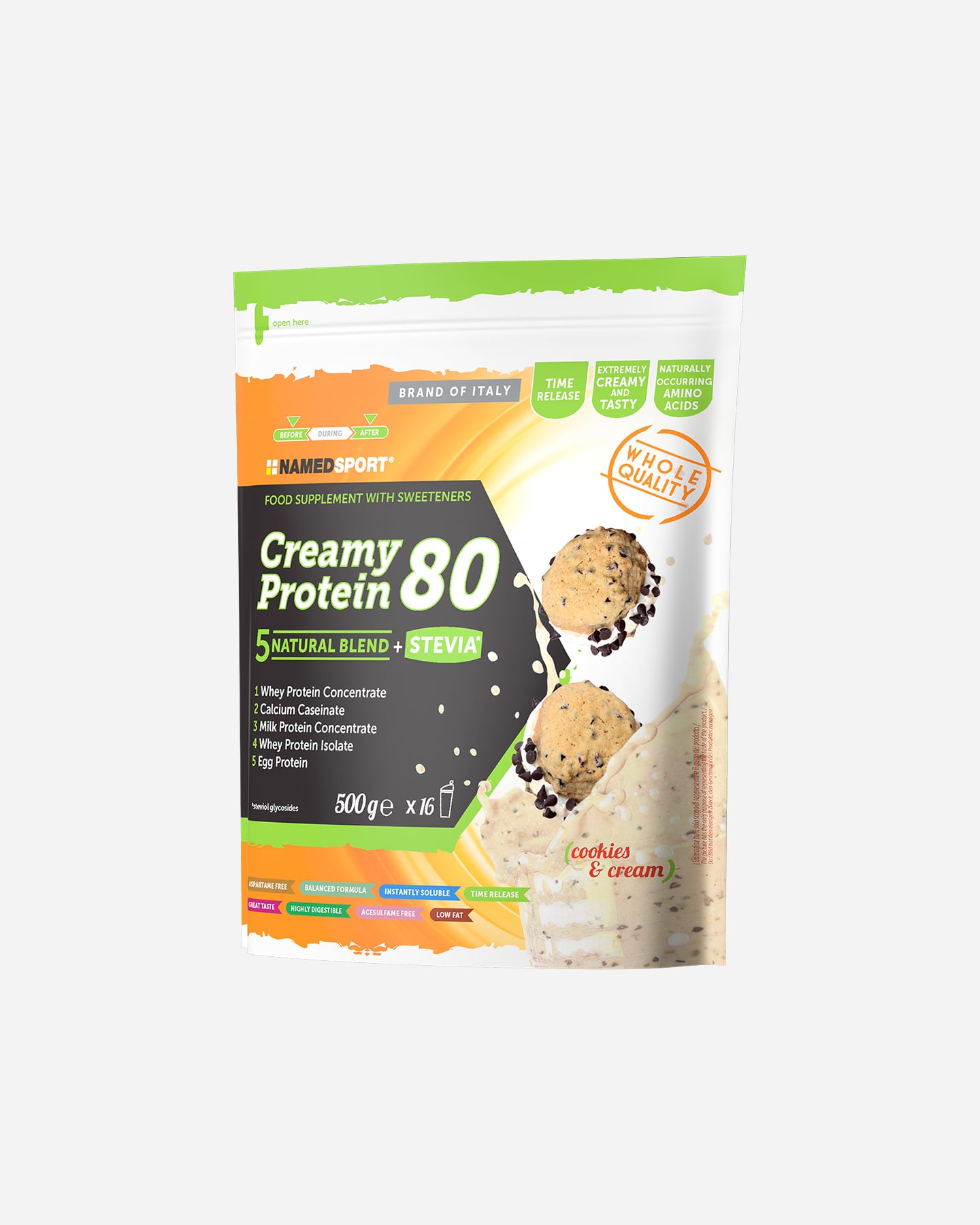 Alimento proteico NAMED SPORT CREAMY PROTEIN 500G - Arancione - 0 | Cisalfa Sport