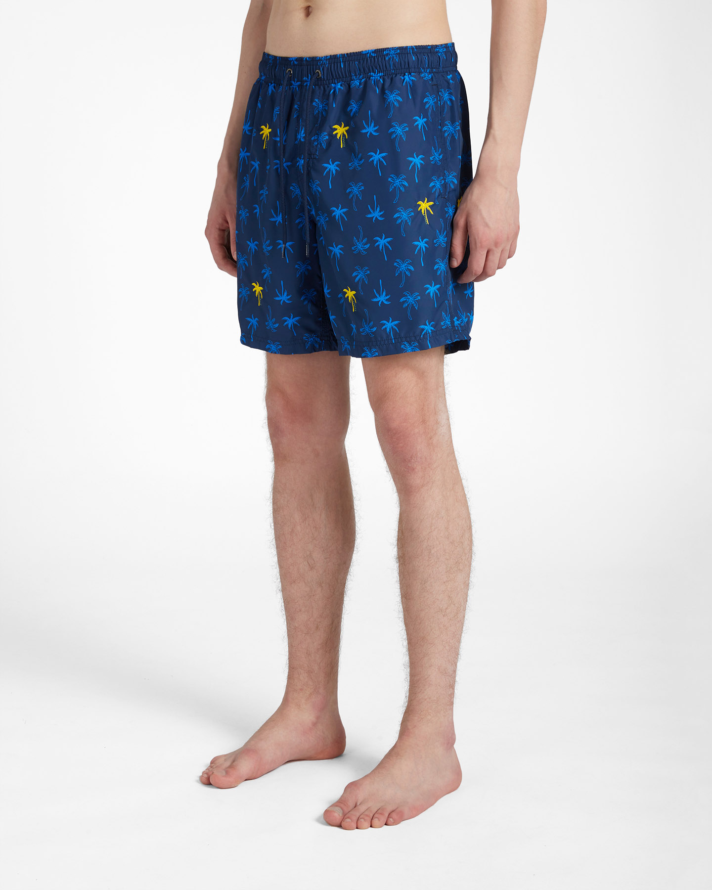 Boxer mare SUNDEK 16'' ELASTIC PRINT PALMS EMBROIDERED M - Blu Navy - 2 | Cisalfa Sport