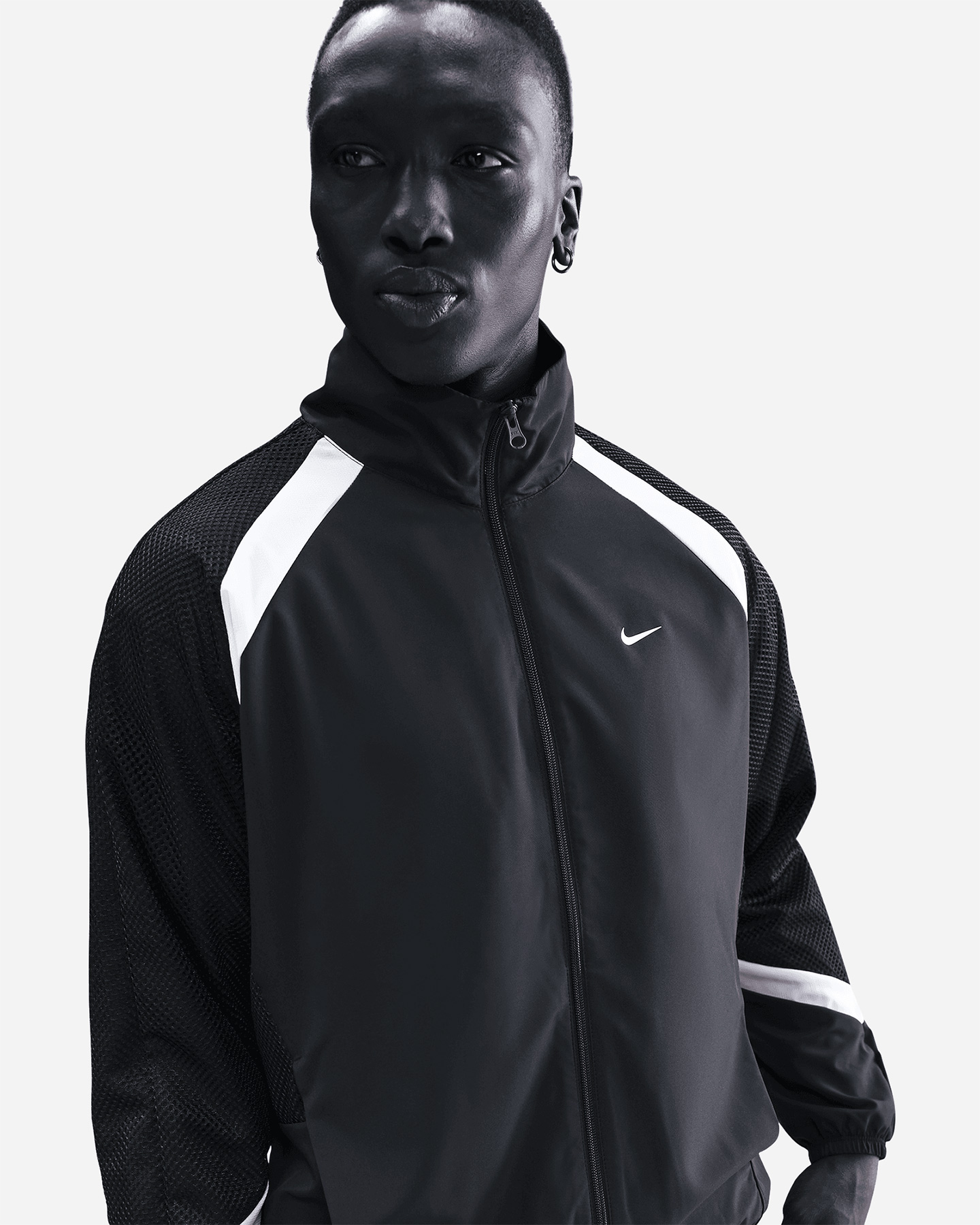 Felpa NIKE TRACKTOP BASKET MESH GRAPHIC BACK M - Nero - 3 | Cisalfa Sport