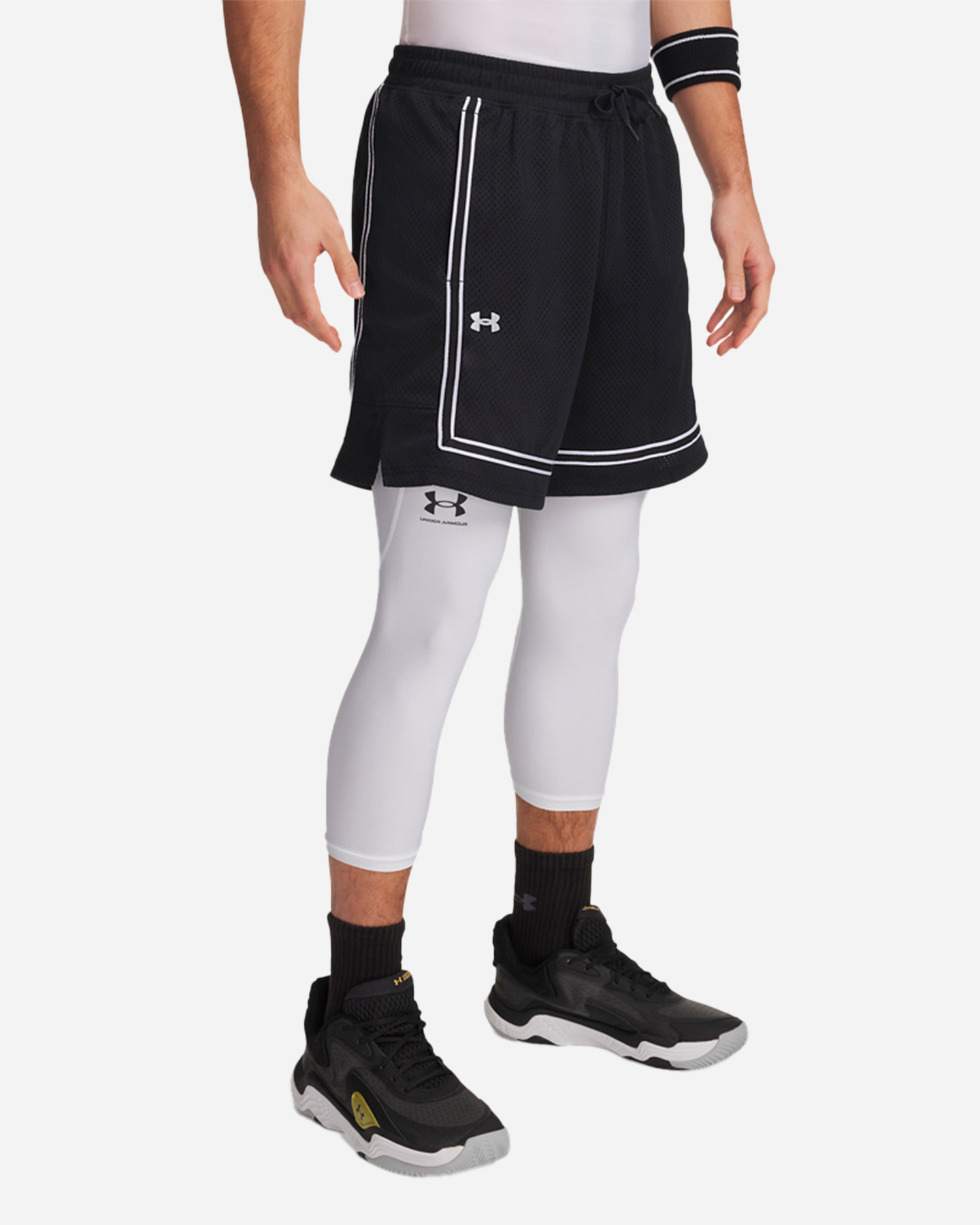 Pantaloncini basket UNDER ARMOUR COURT M - Nero - 2 | Cisalfa Sport