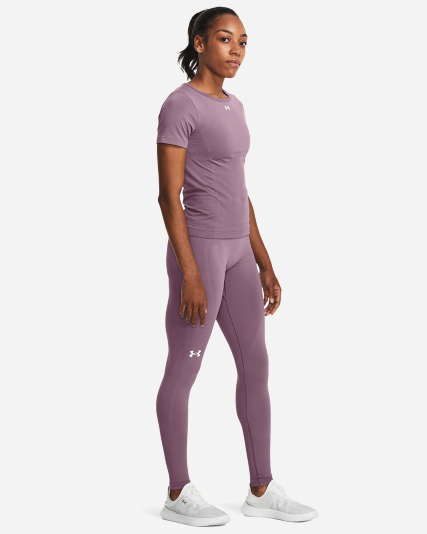 T-shirt training UNDER ARMOUR SEAMLESS W - Viola - 4 | Cisalfa Sport