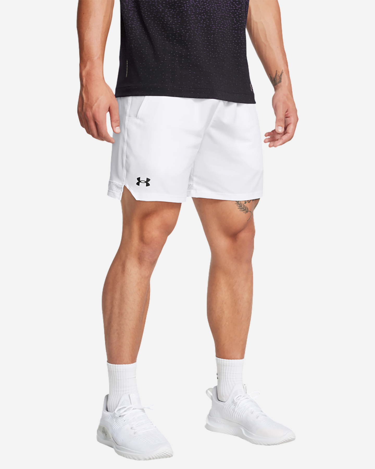 Pantalone training UNDER ARMOUR VANISH WOVEN 6IN M - Bianco - 0 | Cisalfa Sport