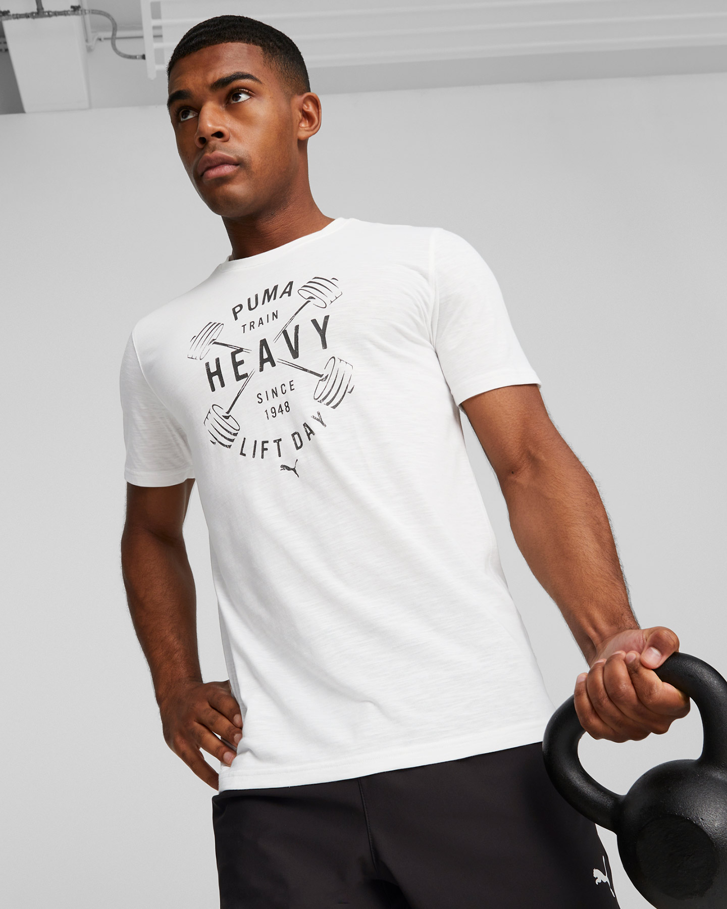 T-shirt training PUMA GRAPHIC M - Bianco - 2 | Cisalfa Sport