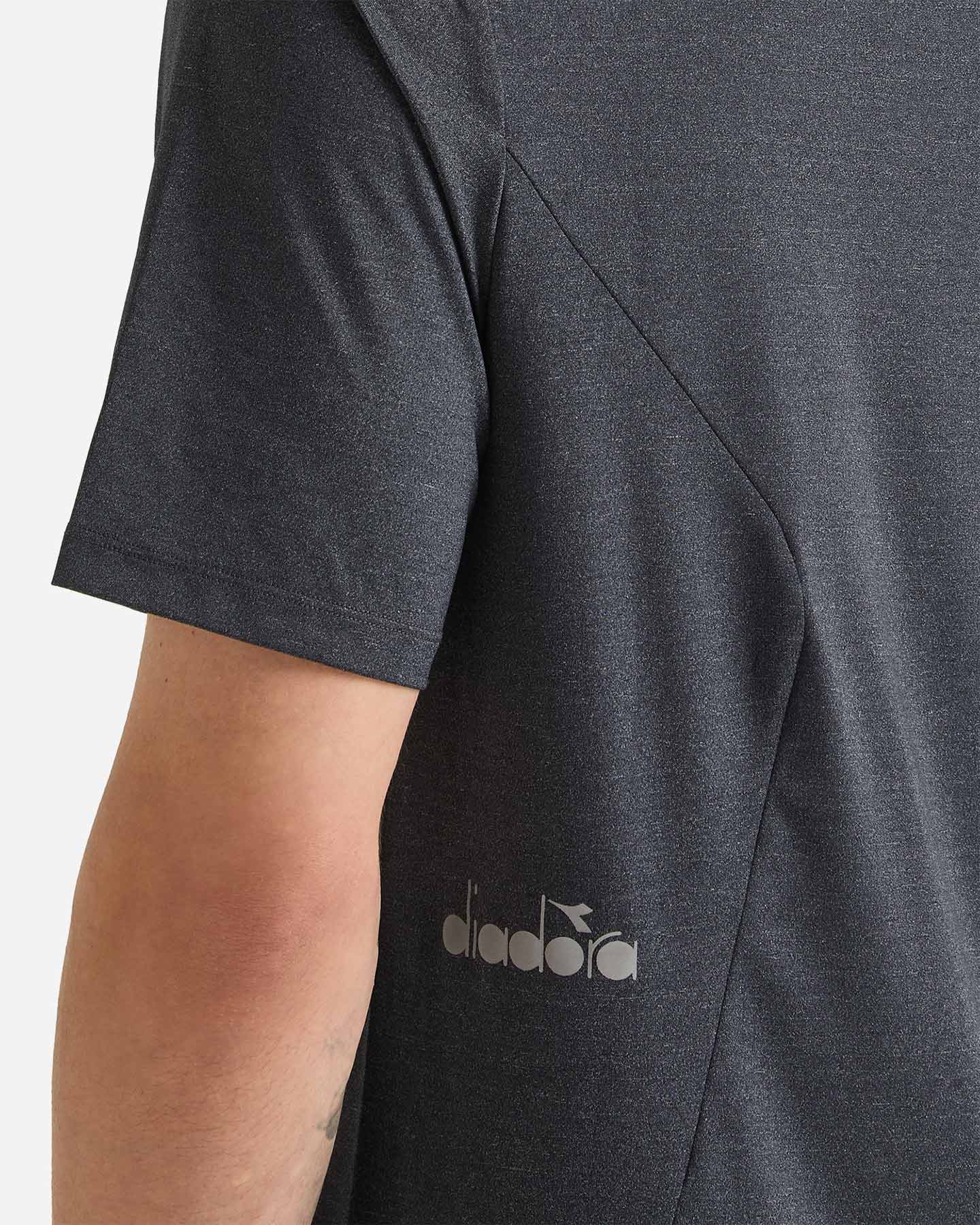 T-shirt running DIADORA TECH RUN CREW M - Nero - 4 | Cisalfa Sport