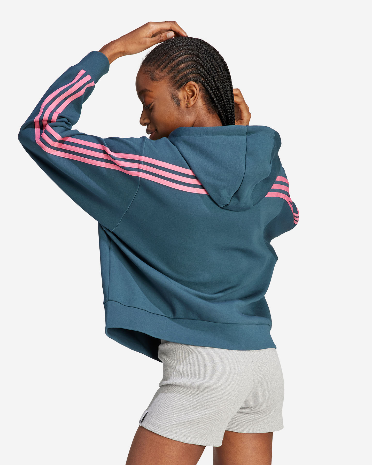 Felpa ADIDAS 3 STRIPES W - Blu - 2 | Cisalfa Sport
