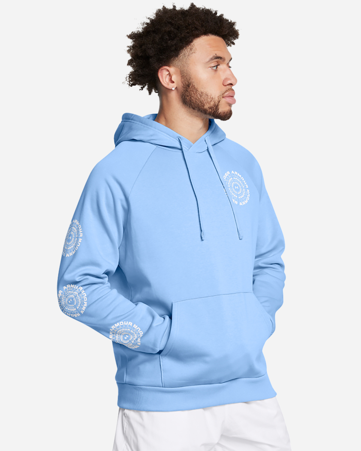 Felpa UNDER ARMOUR RIVAL LOGO ROUND M - Azzurro - 0 | Cisalfa Sport