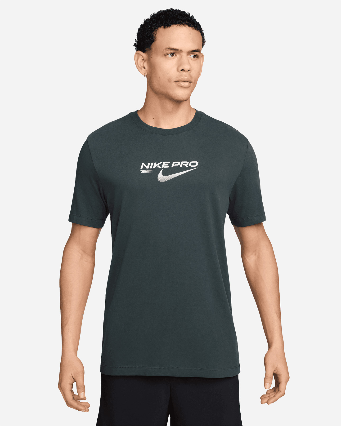 Nike Dri Fit Small Logo M - T-shirt Training - Uomo - Verde