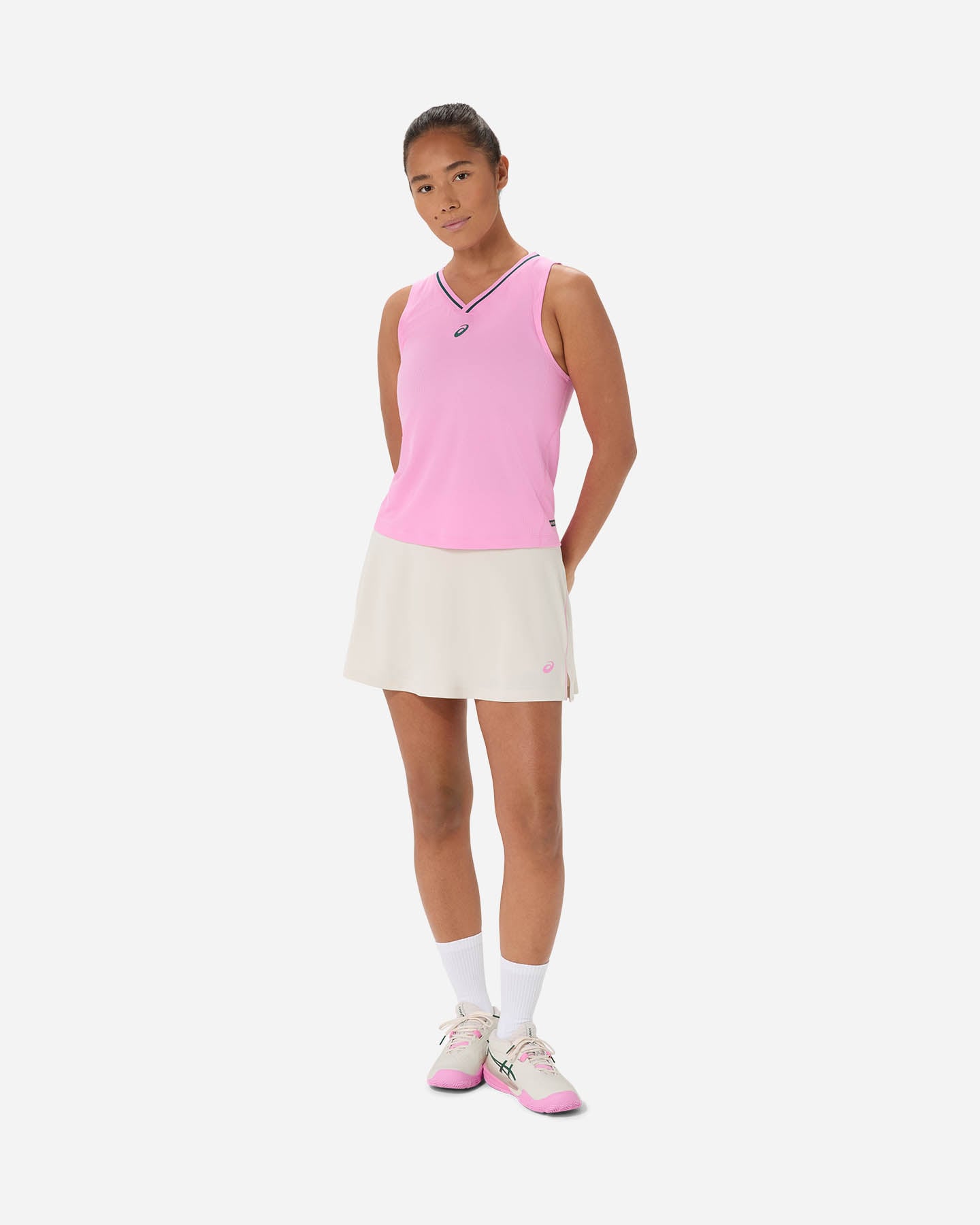 T-shirt tennis ASICS PADEL COURT W - Rosa - 3 | Cisalfa Sport