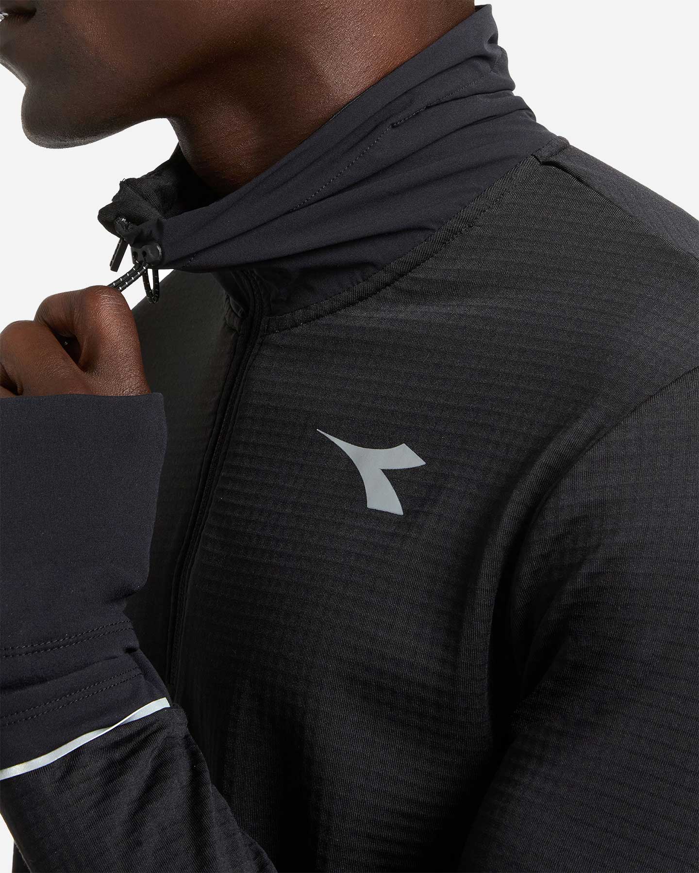 Giacca running DIADORA FIBRAZERO M - Nero - 4 | Cisalfa Sport
