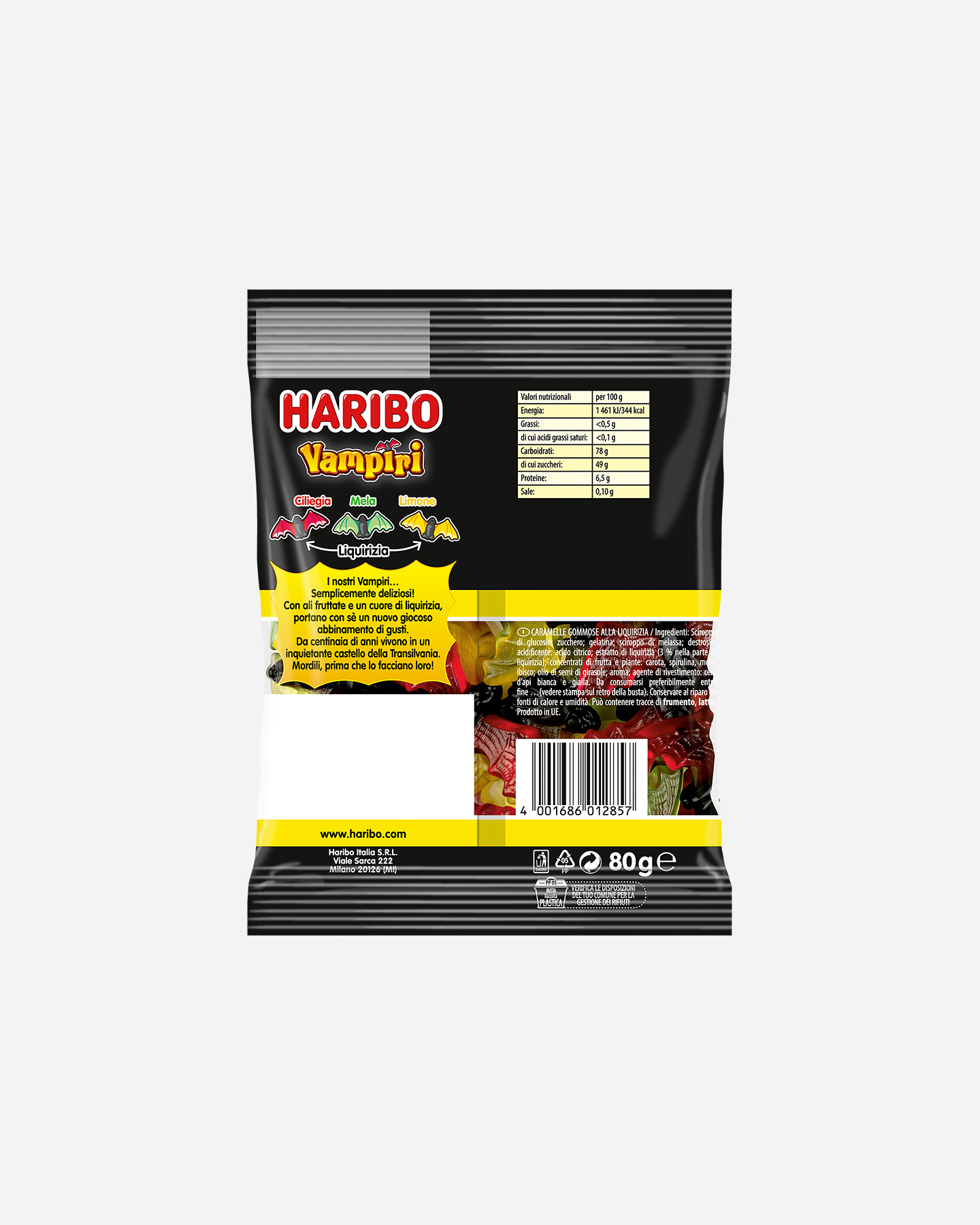 Energetico HARIBO VAMPIRI 80 GR  - Color mix - 1 | Cisalfa Sport