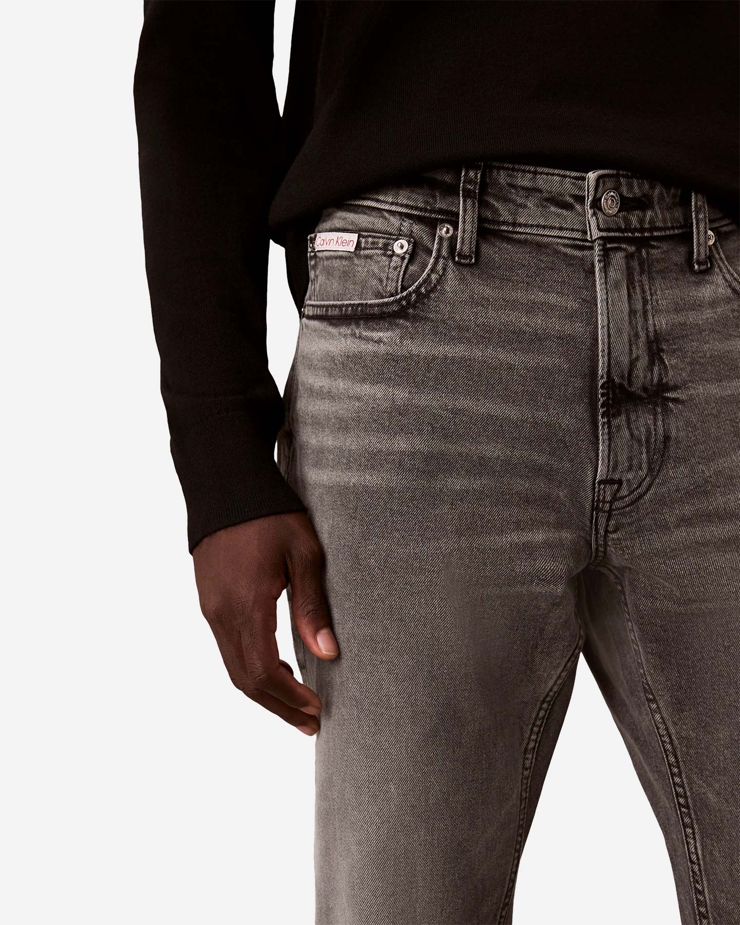 Jeans CALVIN KLEIN JEANS SLIM STRAIGHT M - Grigio - 4 | Cisalfa Sport