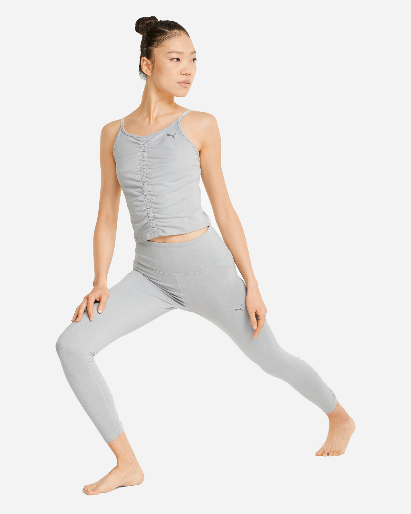 Canotta training PUMA STUDIO FOUNDATION RUCHED W - Grigio - 4 | Cisalfa Sport