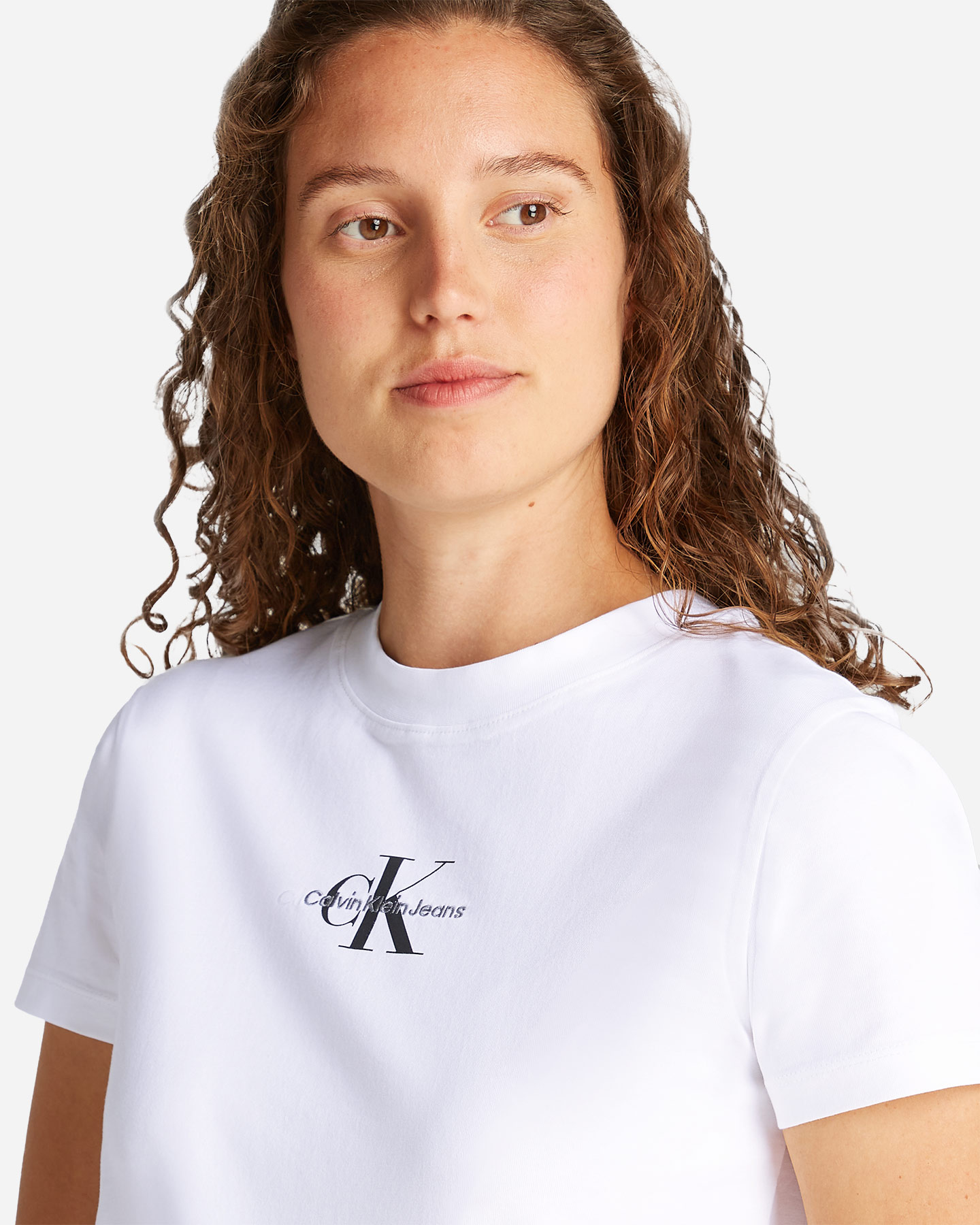 T-shirt CALVIN KLEIN JEANS SLIM MONOGRAM W - Bianco - 5 | Cisalfa Sport