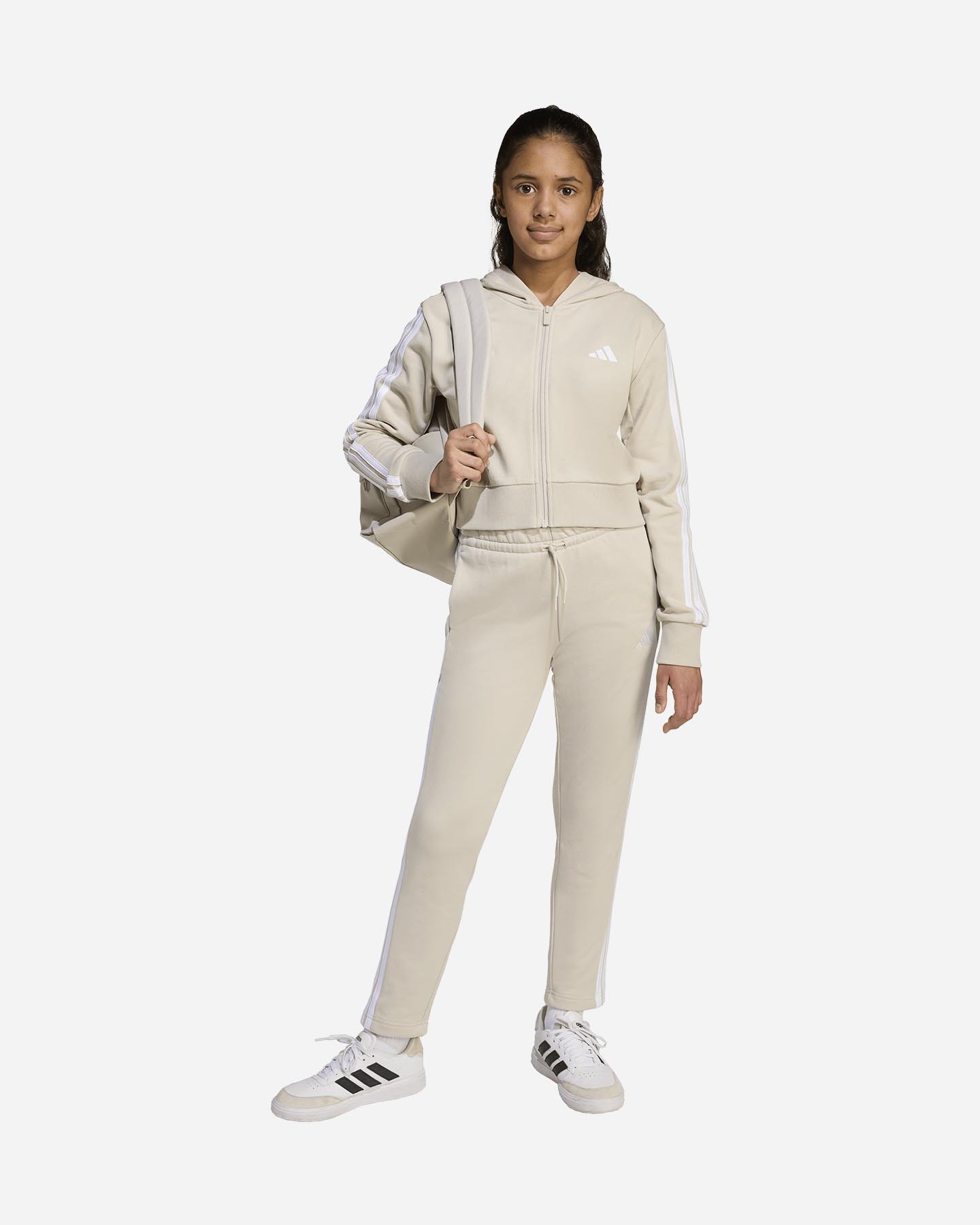 Felpa ADIDAS 3STRIPES JR - Grigio - 4 | Cisalfa Sport