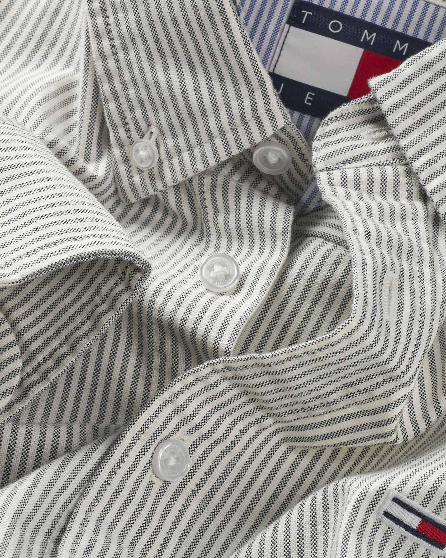 Camicia TOMMY HILFIGER SLIM OXFORD STRIP M - Blu - 5 | Cisalfa Sport