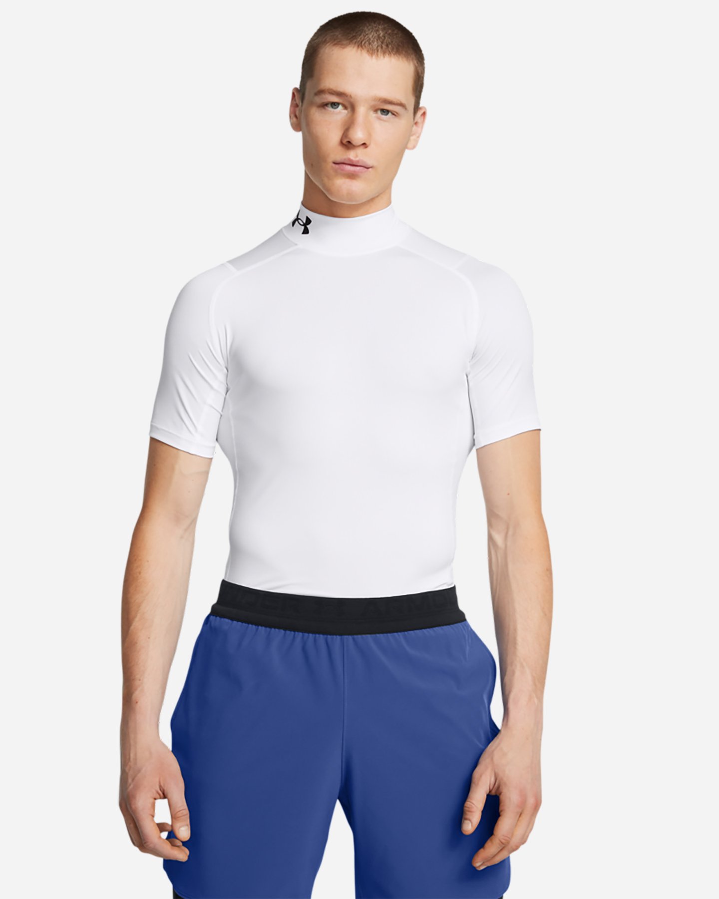 T-shirt training UNDER ARMOUR HEATGEAR COMPRESSION MOCK M - Bianco - 2 | Cisalfa Sport