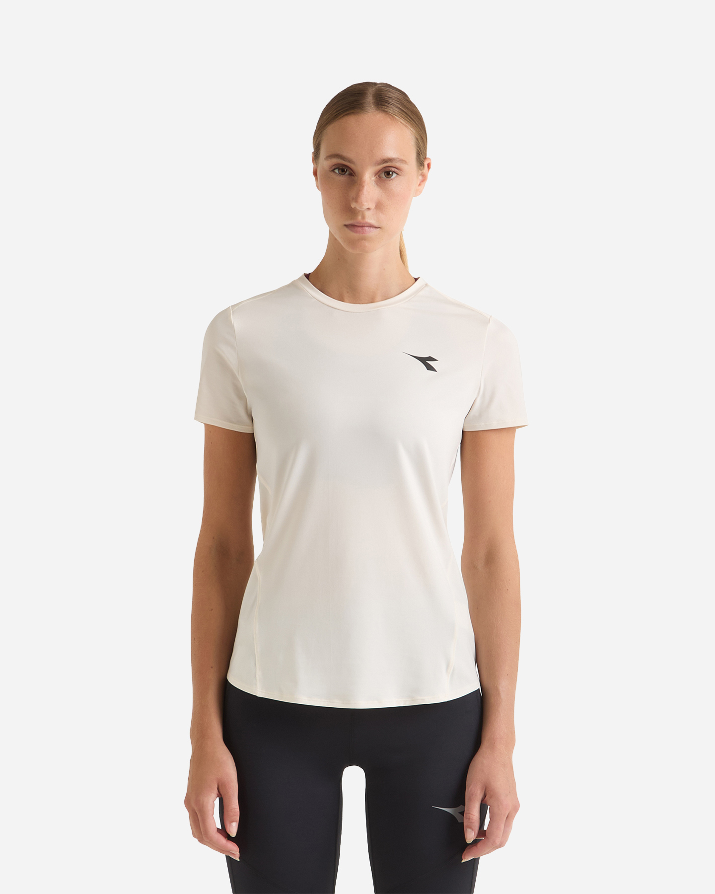 T-shirt running DIADORA TECH RUN CREW W - Bianco - 1 | Cisalfa Sport